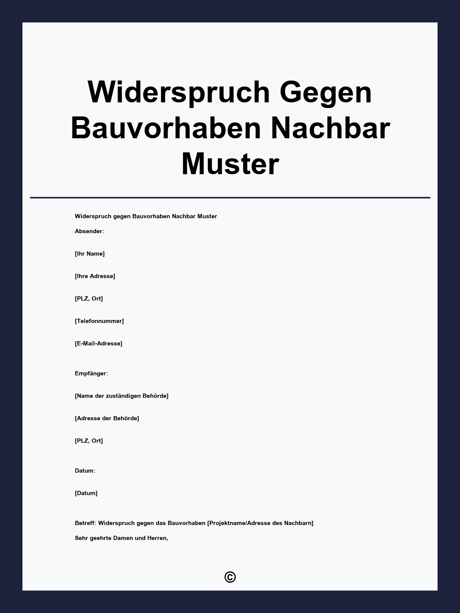 Widerspruch Gegen Bauvorhaben Nachbar Muster